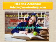 HCS 446 Academic Adviser/newtonhelp.com