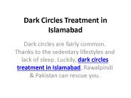 Dark Circles Treatment in Islamabad
