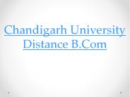 CHANDIGARH UNIVERSITY DISTANCE B.COM