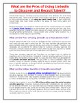 What are the Pros of Using LinkedIn to Discover and Recruit Talent PowerPoint PPT Presentation