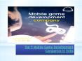 Top 5 Mobile Game Development Companies In India