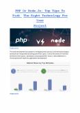 PHP or Node.JS: Which web development framework is better?PHP or Node.JS: Which web development framework is better? PowerPoint PPT Presentation