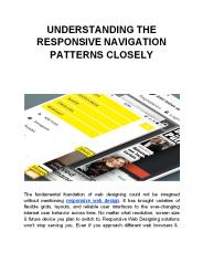 UNDERSTANDING THE RESPONSIVE NAVIGATION PATTERNS CLOSELY