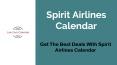 Spirit Airlines Calendar
