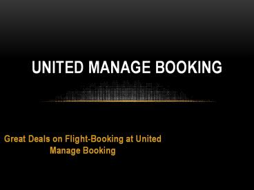 United Manage Booking