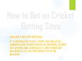 How to Bet on cricdaddy ipl live score PowerPoint PPT Presentation