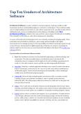 Top Ten Vendors of Architecture Software PowerPoint PPT Presentation