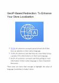 GeoIP-Based Redirection: To Enhance Your Store Localization PowerPoint PPT Presentation