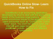 QuickBooks Online Slow- Learn How to Fix