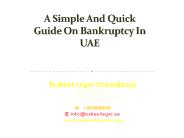 A Simple And Quick Guide On Bankruptcy In UAE