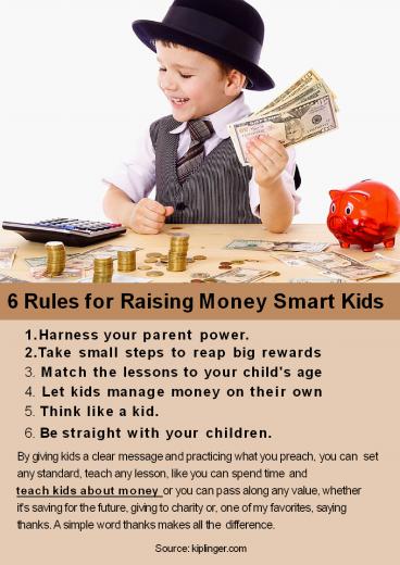 6 Rules for Raising Money Smart Kids