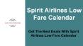 Spirit Airlines Low Fare Calendar (1)