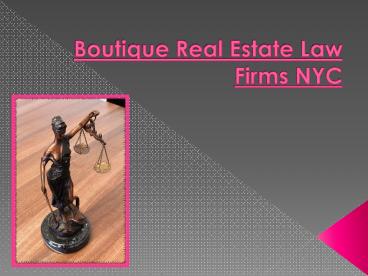 Boutique Real Estate Law Firms NYC – Get Guidance While Taking The Hard Money Loan