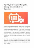 AppJetty Delivery Date Manage for Shopify: Streamline Delivery Operations PowerPoint PPT Presentation