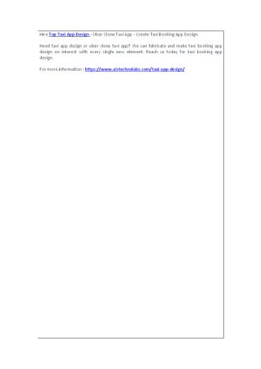 Hire Top Taxi App Design - Uber Clone Taxi App - Create Taxi Booking App Design