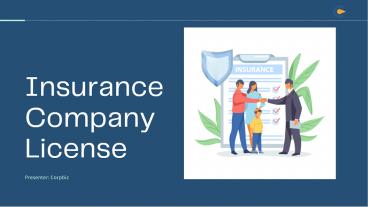 Insurance Company License