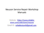 Neuson Service Repair Workshop Manuals