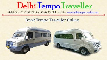 Tempo Traveller Hire, Book Tempo Traveller in Delhi