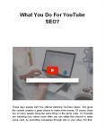 What You Do For YouTube SEO? PowerPoint PPT Presentation