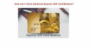 How can I Check American Express Gift Card Balance?