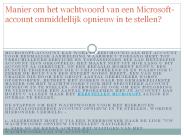 Microsoft herstellen vang de online service