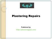 Plastering Repairs