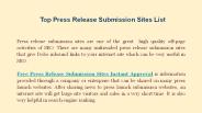 Top Press Release Submission Sites List