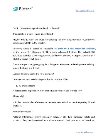 Magento eCommerce Development Trends for 2020