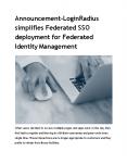 LoginRadius Simplifies the Implementation of Federated SSO With Federated Identity Management PowerPoint PPT Presentation