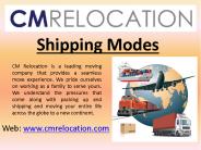 CM Relocation - Shipping Modes