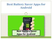 Best Battery Saver Apps for Android