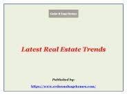 Latest Real Estate Trends
