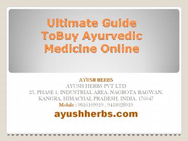 Ultimate Guide To Buy Ayurvedic Medicine Online