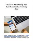 Facebook Advertising: How Much Facebook Advertising Cost PowerPoint PPT Presentation