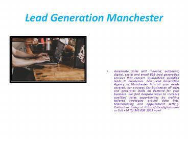 Leads Generation Manchester
