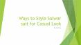 Ways Style Salwar Kameez | Mirraw PowerPoint PPT Presentation