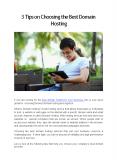 3 Tips on Choosing the Best Domain Hosting | HostMFP PowerPoint PPT Presentation