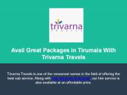 Avail Great Packages in Tirumala With Trivarna Travels