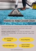 Habits to Keep Carpet Clean PowerPoint PPT Presentation