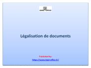 Légalisation de documents