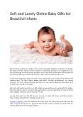 Soft and Lovely Online Baby Gifts for Beautiful Infants PowerPoint PPT Presentation
