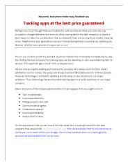Tracking apps at the best price guaranteed