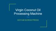 Virgin Coconut Oil Machine