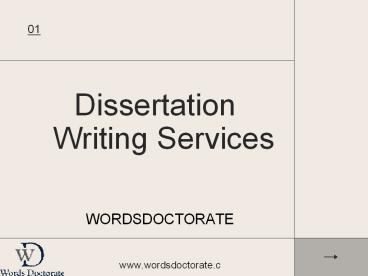 Dissertation Writing Services