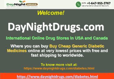 Buy Cheap Generic Diabetic Medicines Online
