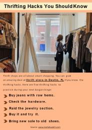 Thrifting Hacks You Should Know