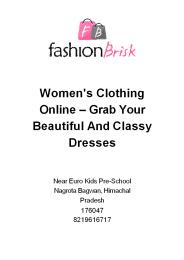 Women's Clothing Online – Grab Your Beautiful And Classy Dresses