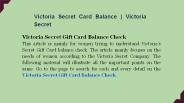 Victoria Secret Card Balance | Victoria Secret