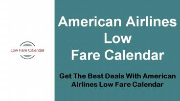 American Airlines Low Fare Calendar (2)