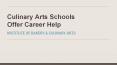 Culinary Arts Schools Offer Career Help | CHEF IBCA PowerPoint PPT Presentation